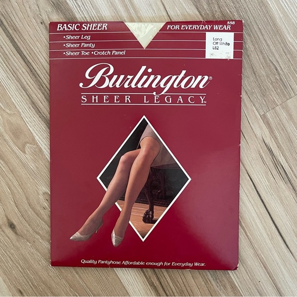 Burlington sheer legacy off white pantyhose size long - Picture 1 of 7